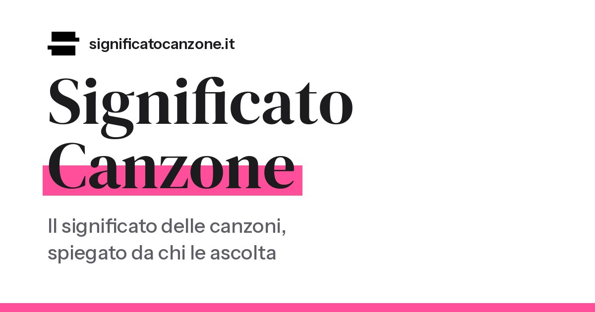 Significato Canzone